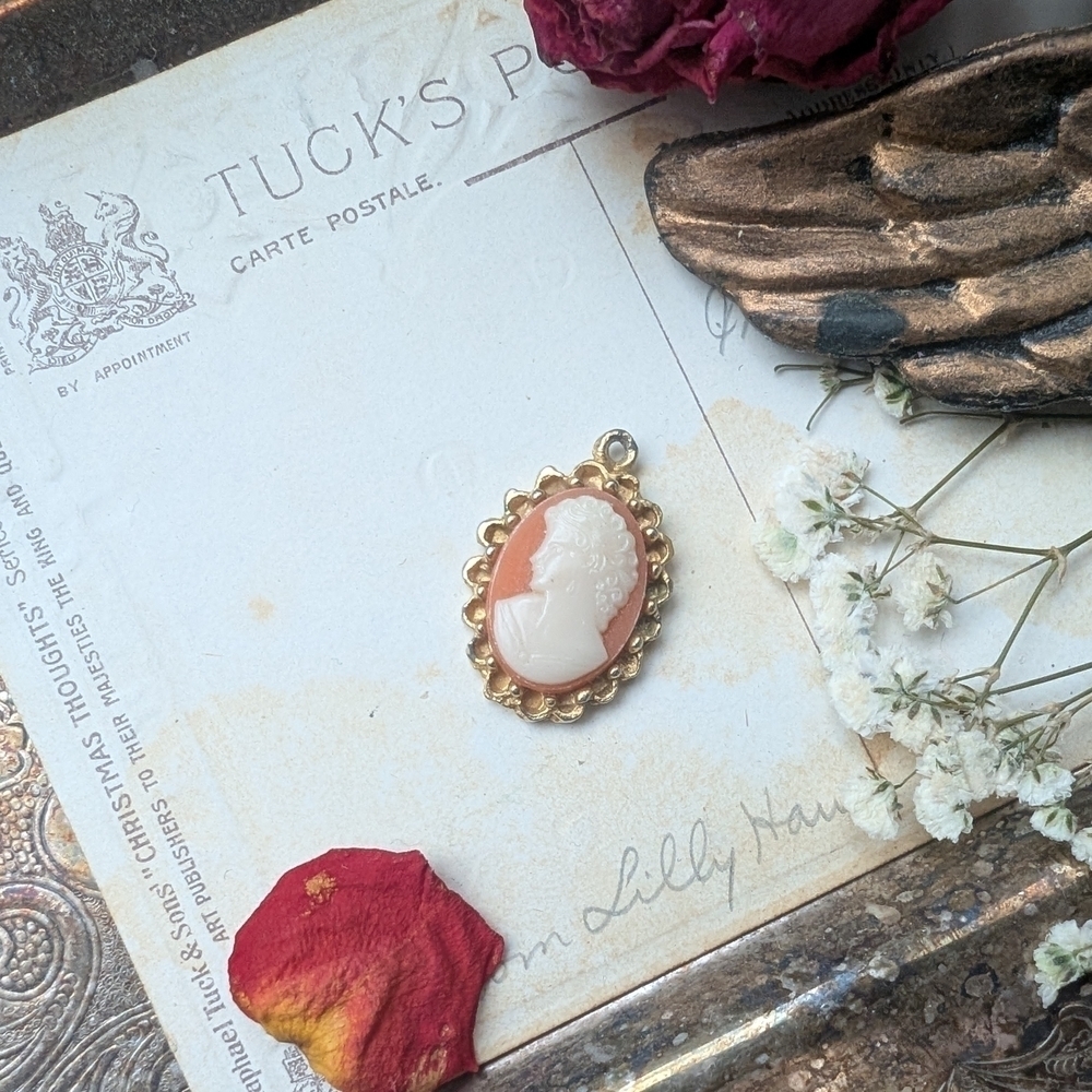 Goldtone Cameo Pendant